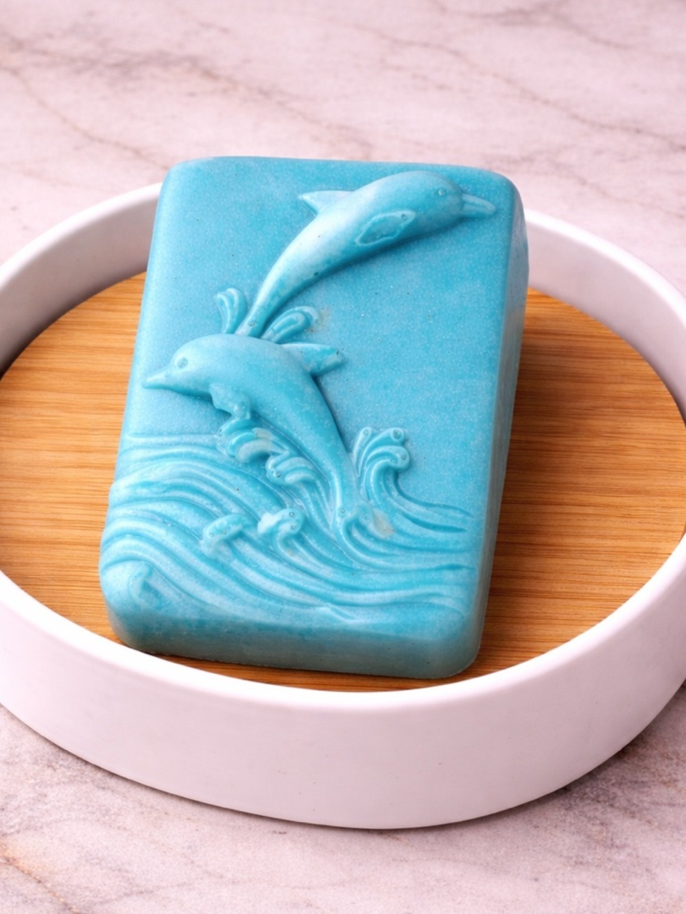 Lemon mint soap 3x2in 7oz dolphin donkey milk based